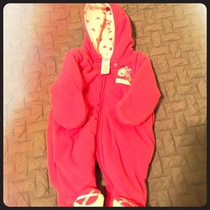 Pink Newborn Baby Girl Winter Suit